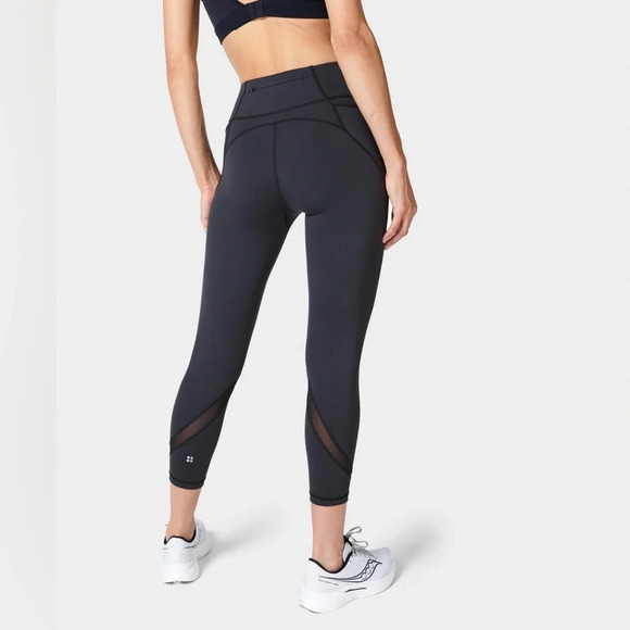 Sweaty Betty Power Icon Mesh ⅞ Leggings in Slate Grey Size S - Picture 1 of 13